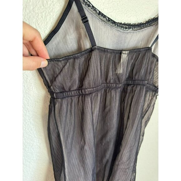 SIMPLY VERA Vera Wang Black Size Large Babydoll Nightie Teddy Bow Sheer - Picture 10 of 13